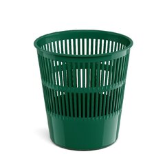 
          Корзина для бумаг ERICH KRAUSE, сетчатая, круглая, пластик, зеленая, 9л.,"Classic"