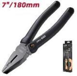 Комбинированные плоскогубцы "Home Series Black" Deli HT2007  180мм, эксклюзивный дизайн, рукоятка из высококачественного софттач пластика