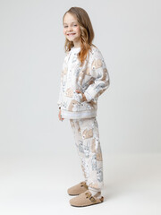 брюки  для девочки  КР 400885/бежевый 0403 Н086 к659