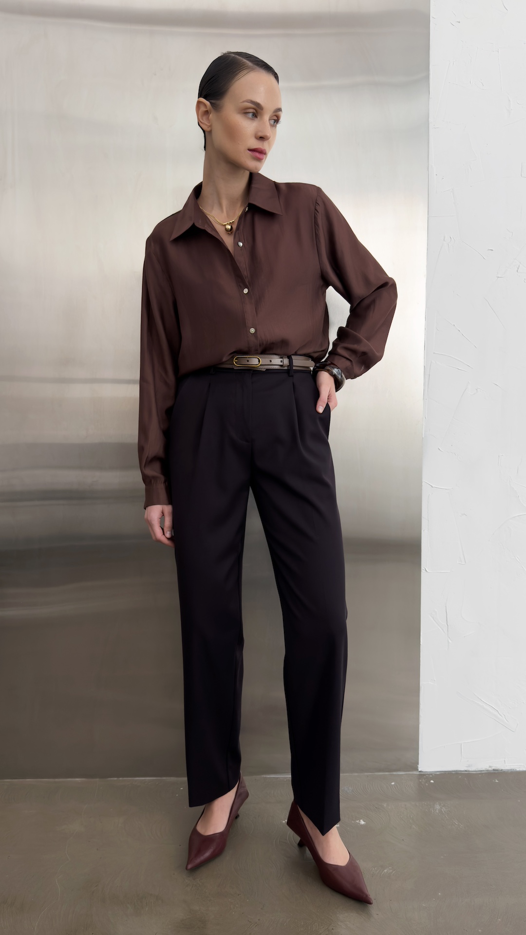 Рубашка из полупрозрачной вискозы