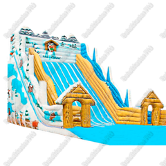 Батут "Зимняя горка Снежный дом"16m*8m*12m