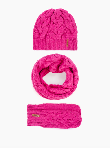 Комплект: шапка, снуд и варежки