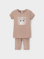 пижама  для девочки  К 1647/беж,точки