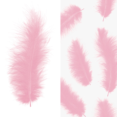Перья Пыльная роза, 12*15 см, 30 шт.