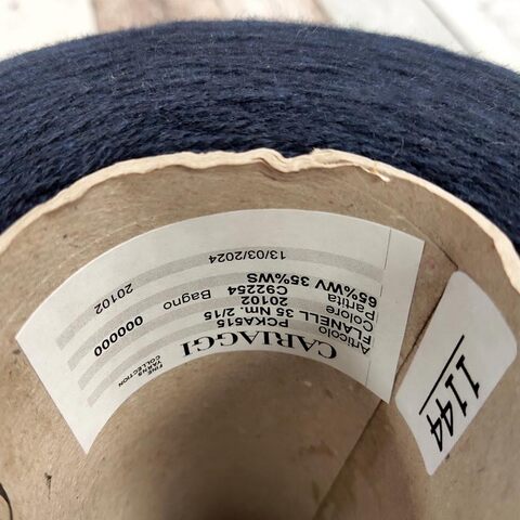 Меринос с кашемиром (35%) CARIAGGI FLANELL 2/15 темно-синий