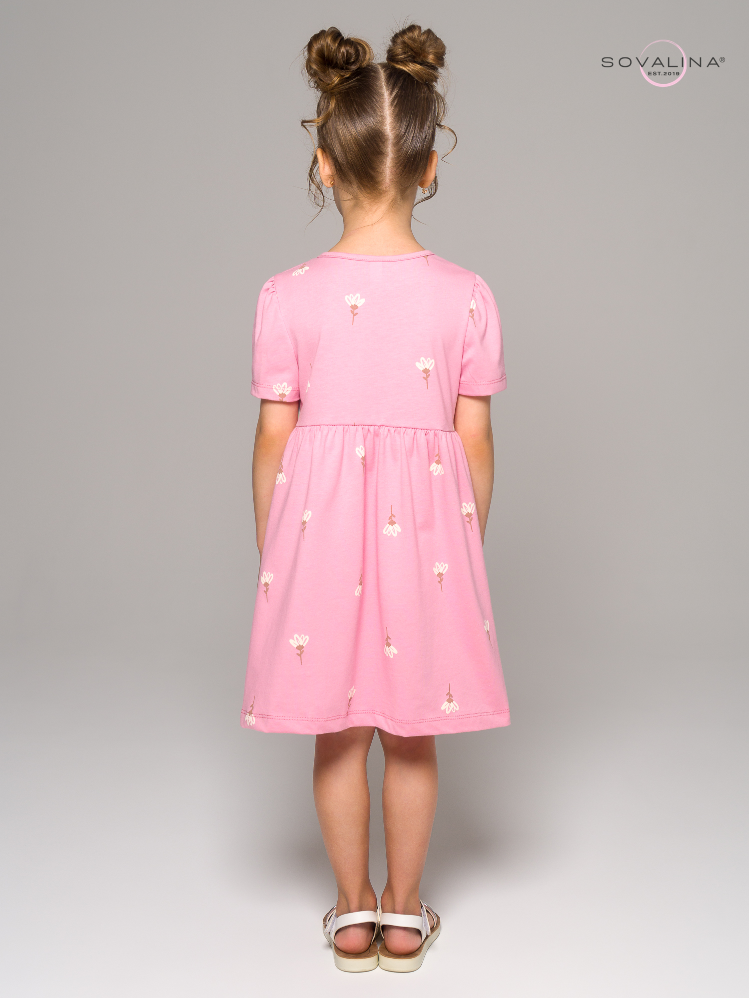 Платье Аленка к/р SG астра на розовом