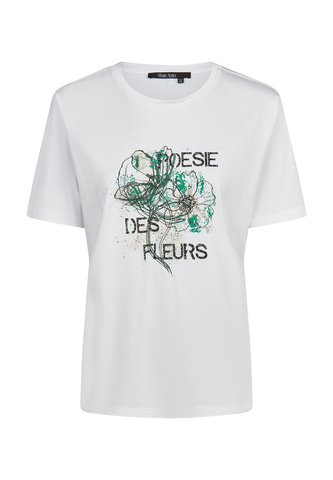 Marc Aurel Футболка с надписью, украшенная металлическими стразами