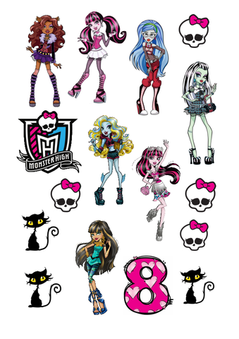 Вафельная картинка Monster High (Монстр Хай)