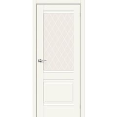Купить Межкомнатная дверь эмалит Прима-3 Alaska остеклённая