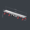 Am.Pm W02SC-U11-070-04SB PrimeFlow Трап для душа линейный универс затвор Tile 70см цвет сталь мат