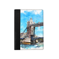 Ежедневник комбинированный с обработанными краями "Тауэрский мост", черный белая вставка