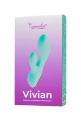 Мятный вибратор-кролик Vivian - 20 см. - 