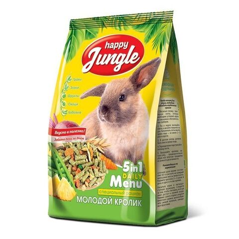 Happy Jungle корм для молодых кроликов 400г