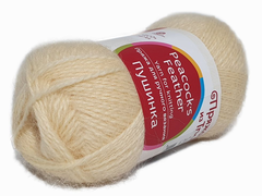 Пряжа "Пушинка", 50% шерсть, 50% козий пух, 50 гр. - 225 м, шампанское