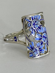 Ирисы  (кольцо  из серебра)