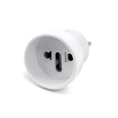 Вилка-переход.(адаптер) евро 6А белая Makel 10009