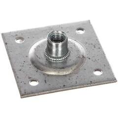 Опорная пластина 60х60х2 мм с гайкой М8 оцинк