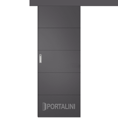 Купить Межкомнатная одностворчатая дверь купе эмаль VFD Trivia Graphite графит глухая