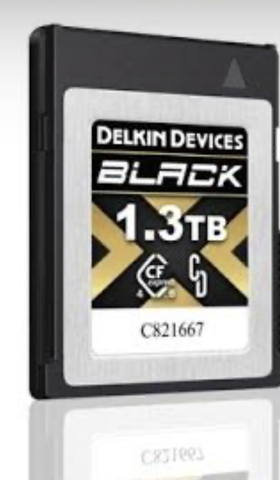 Карта памяти Delkin Devices Cfexpress B 1.3TB BLACK 4.0 3650 / 3250 MB/s