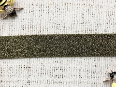 Лента лампасная люрекс трикотаж, ш. 2,5 см, черненое золото