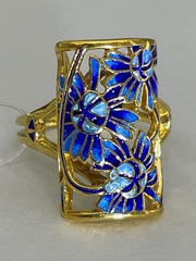 Ирисы  (кольцо  из серебра)