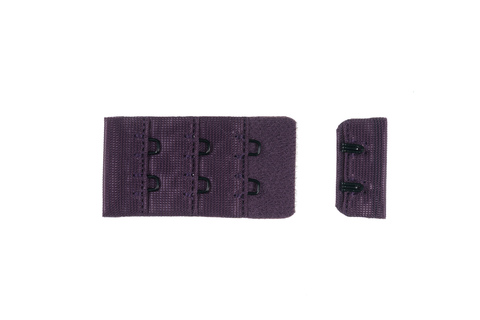 Застежка с крючками фиолетовая 2 ряда (цв. 096), 28*55 мм