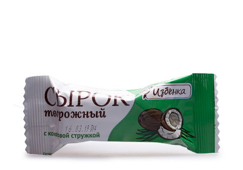 Сырок творожный с кокосовой стружкой Избенка, 40г