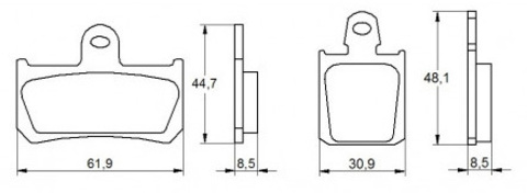AGPA36ST Тормозные колодки дисковые мото Accossato (FDB2217ST)