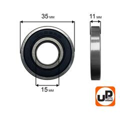 Подшипник шариковый UNITED PARTS 6202-2RS (90-0404)