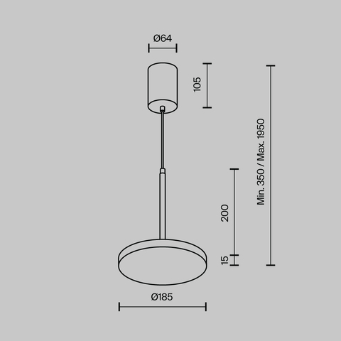 Подвесной светодиодный светильник Maytoni Plato P076PL-L12W3K-BS