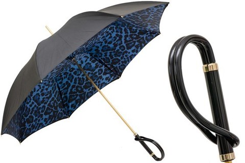Зонт-трость Pasotti Animal Print Umbrella in Blue, Италия.