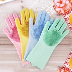 Многофункциональные силиконовые перчатки, цвет серый, 2 шт