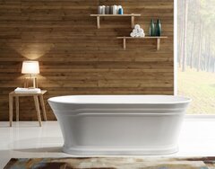 BelBagno BB402-1700-790 Отдельностоящая, овальная акриловая ванна в комплекте со сливом-переливом цвета хром 1700x790x600 фото