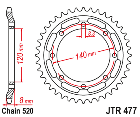 Звезда ведомая JTR477-43