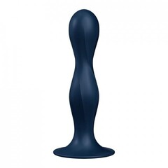 Утяжелённый фаллоимитатор Satisfyer Double Ball-R (17,9×3,4 см) синий