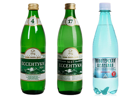 Вода минеральная Ессентуки №4, №17 + Новотёрская, 3*500мл