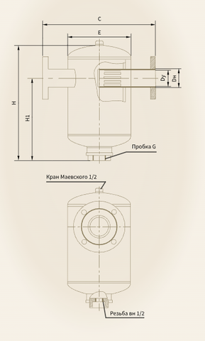 Купить Грязевик абонентский Ду 125 под приварку, БЛМЗ недорого со склада в Хабаровске, Якутске, Владивостоке, Южно-Сахалинске, Благовещенске