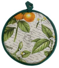 Прихватка рогожка круглая