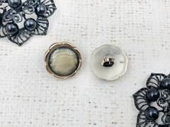 Пуговицы костюмные, d 2,2 см, золото с чёрным и песочным