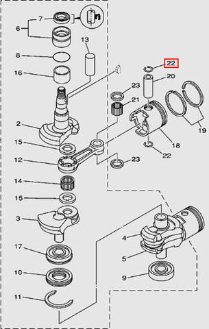 Кольцо стопорное поршневого пальца для лодочного мотора Т30 Sea-PRO