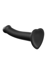 Черный фаллос на присоске Silicone Bendable Dildo S - 17 см. - 