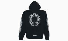 Chrome Hearts Horse Shoe Floral Hoodie "Black"