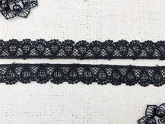 Кружево плетеное, ш. 2-2,2 см, чёрный