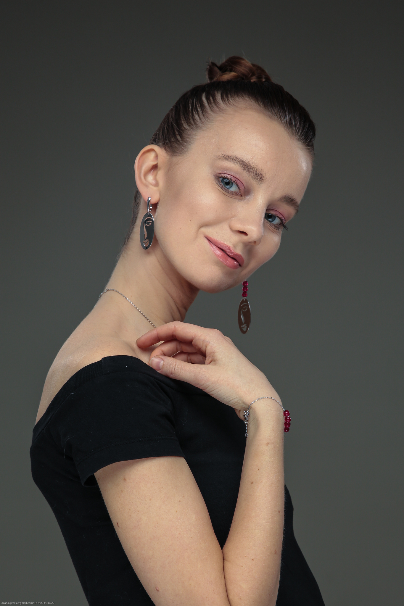 Серьги с рубеллитом