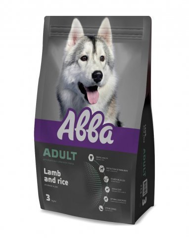 АBBA Adult корм для собак всех пород старше 1 года, с ягненком и рисом 12 кг. (Франция)