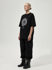 Футболка с принтом "Некому березу заломати". Черная