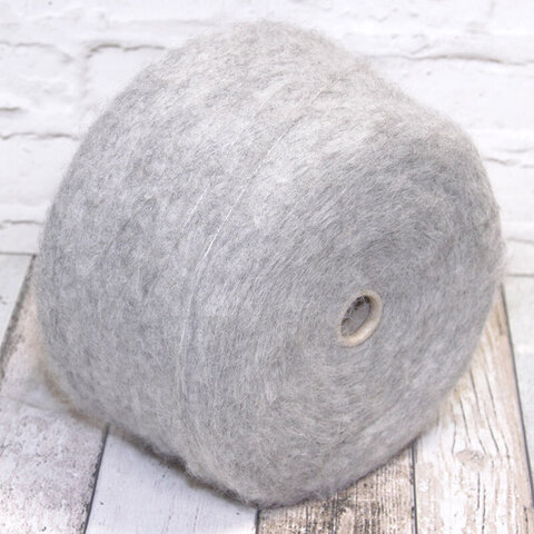 Вспушенная альпака PINORI FILATI / CHARM BRUSHED 280 светло-серый меланж