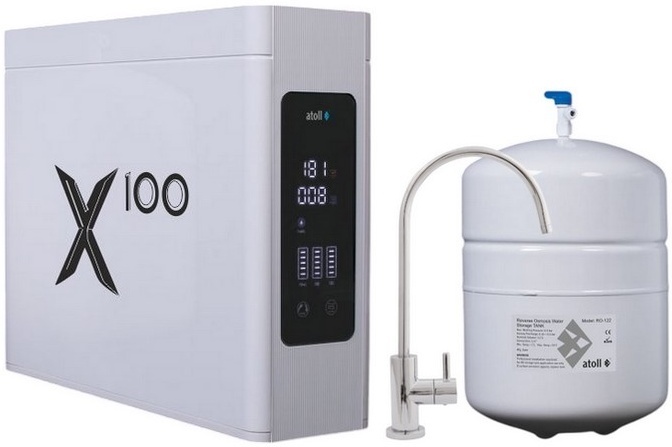 Система обратного осмоса Atoll X100 (БЕЗ ПИТЬЕВОГО КРАНА)