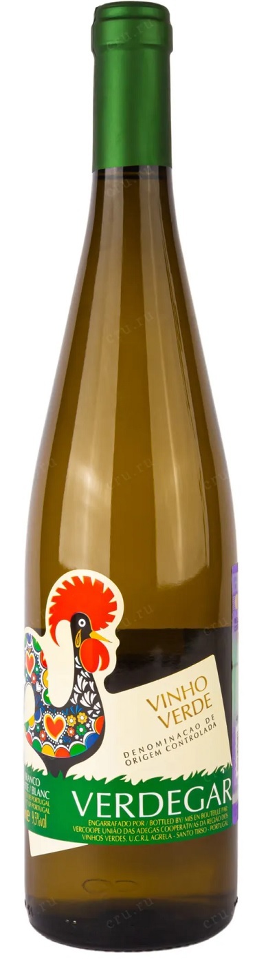 Вино Вердегар полусухое белое ординарное рег.Винью Верде кат. DOC 0,75л.