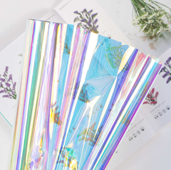 Упаковочная пленка/для цветов, Голография, Хамелеон/Радужная, 0,5*9 м